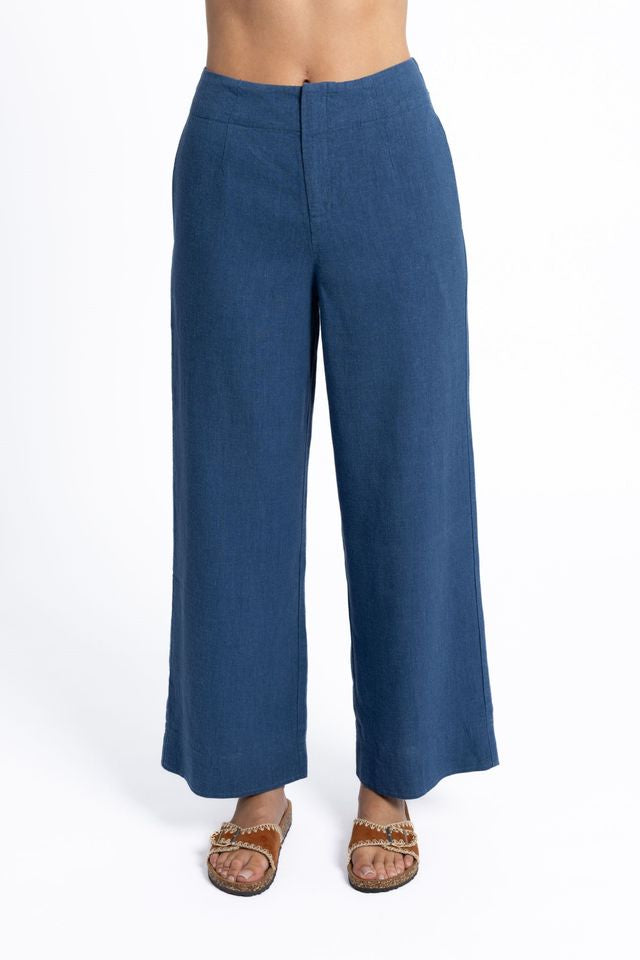 Fleetwood Linen Pant Ocean Blue