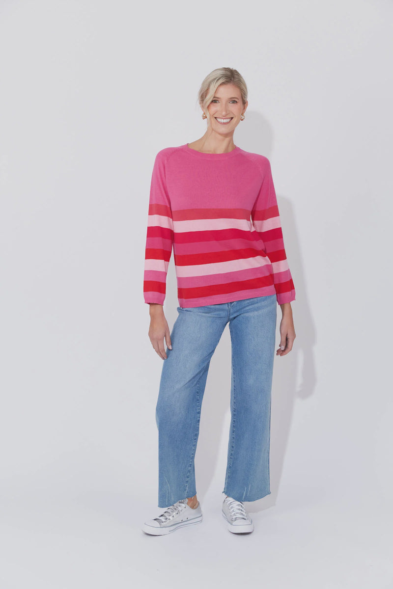 Florida Stripe Jumper Pink