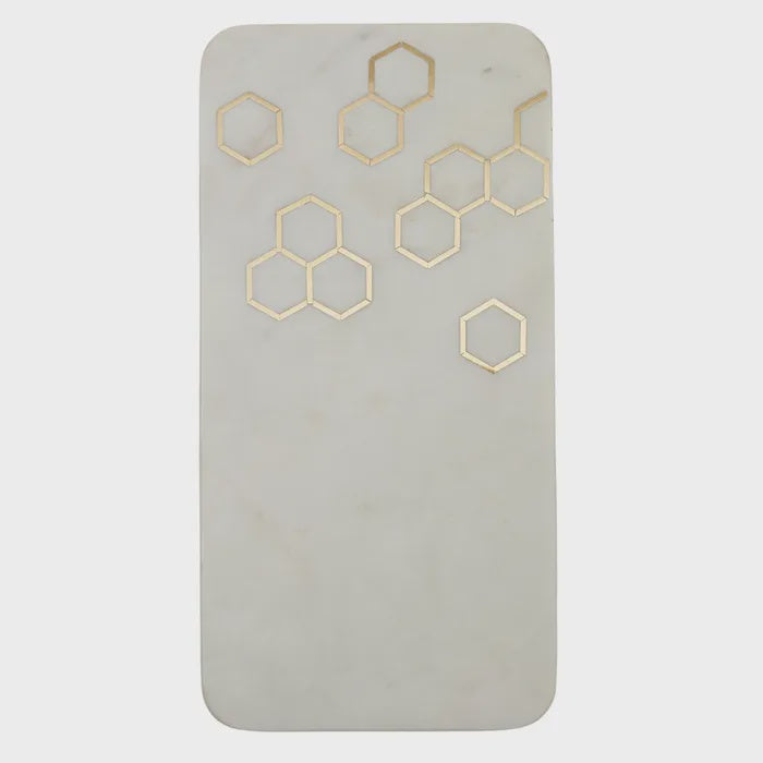 Hive Marble Inlay Serving Board