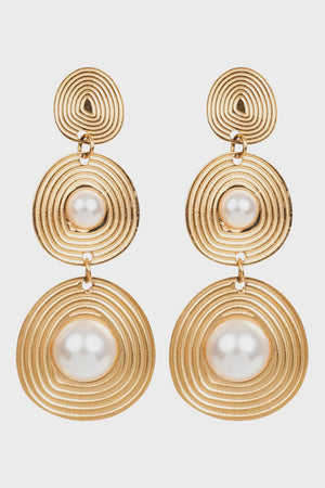 Laax Pearl Earring Swirl