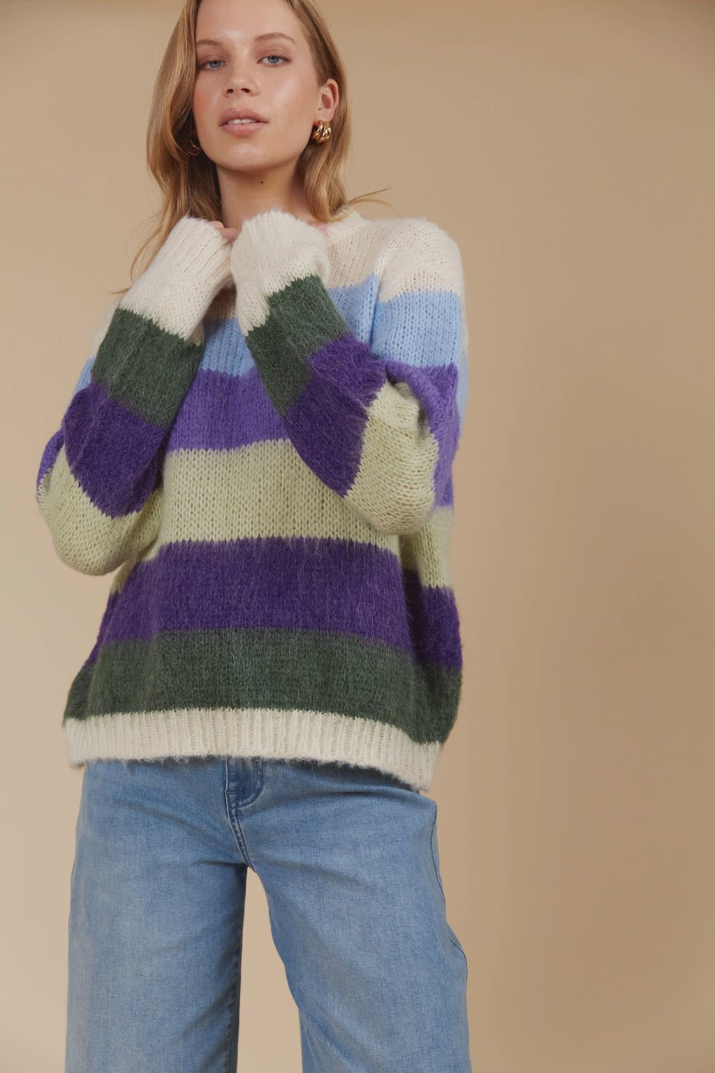 Pallas Stripe Jumper Violet