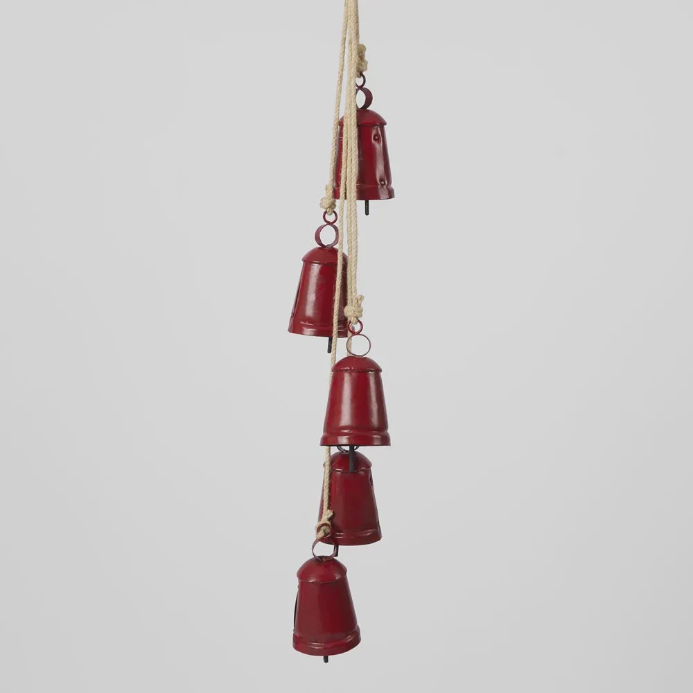 Rustic Cow Bell Bunch Vintage Red