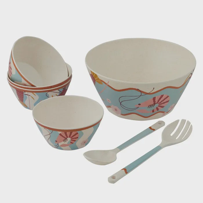 Shack 7pc Bamboo Fibre Salad Set