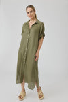 Studio Shirt Dress Khaki