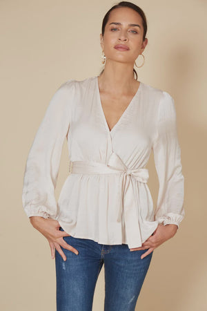 Winona Tie Top / Pearl