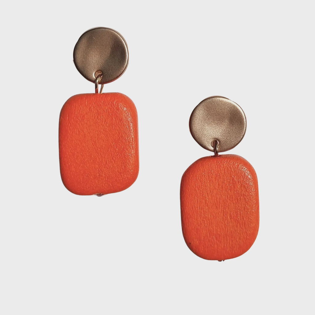 Samantha Wood Earring Orange