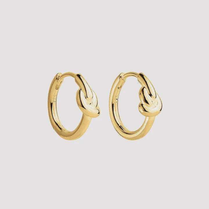 Nature's Knot Huggie Earring Gold