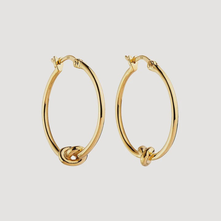 Nature's Knot Hoop Earring Gold
