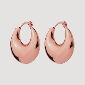 Billow Hoop Earring Rose Gold