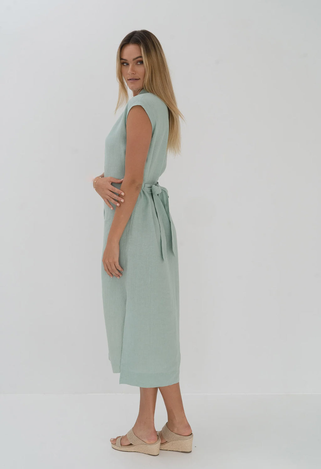 Cabo Shirt Dress Honeydew
