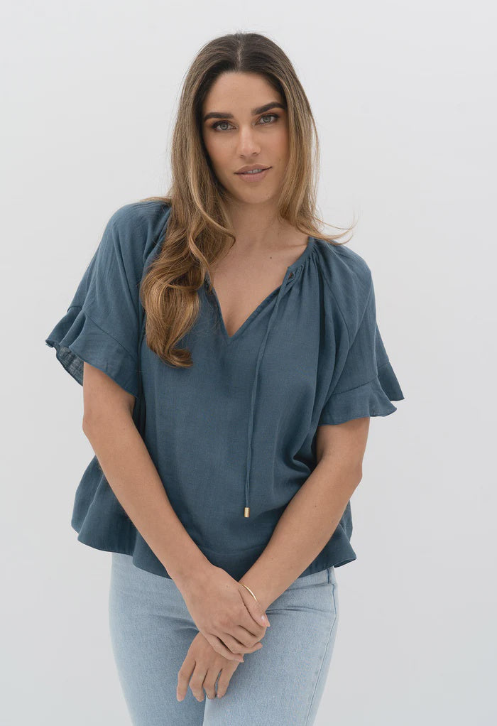 Stardust Blouse / Steel Blue