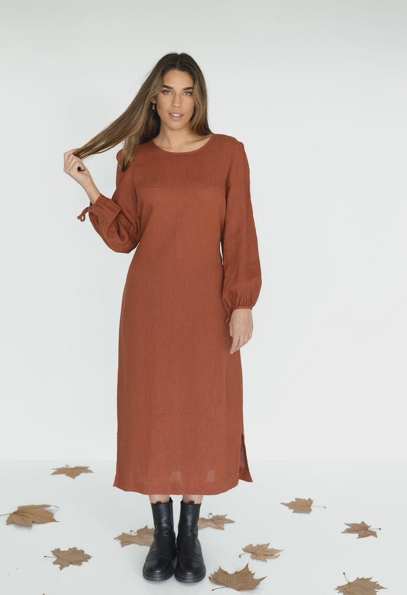 Yvette Dress / Rust