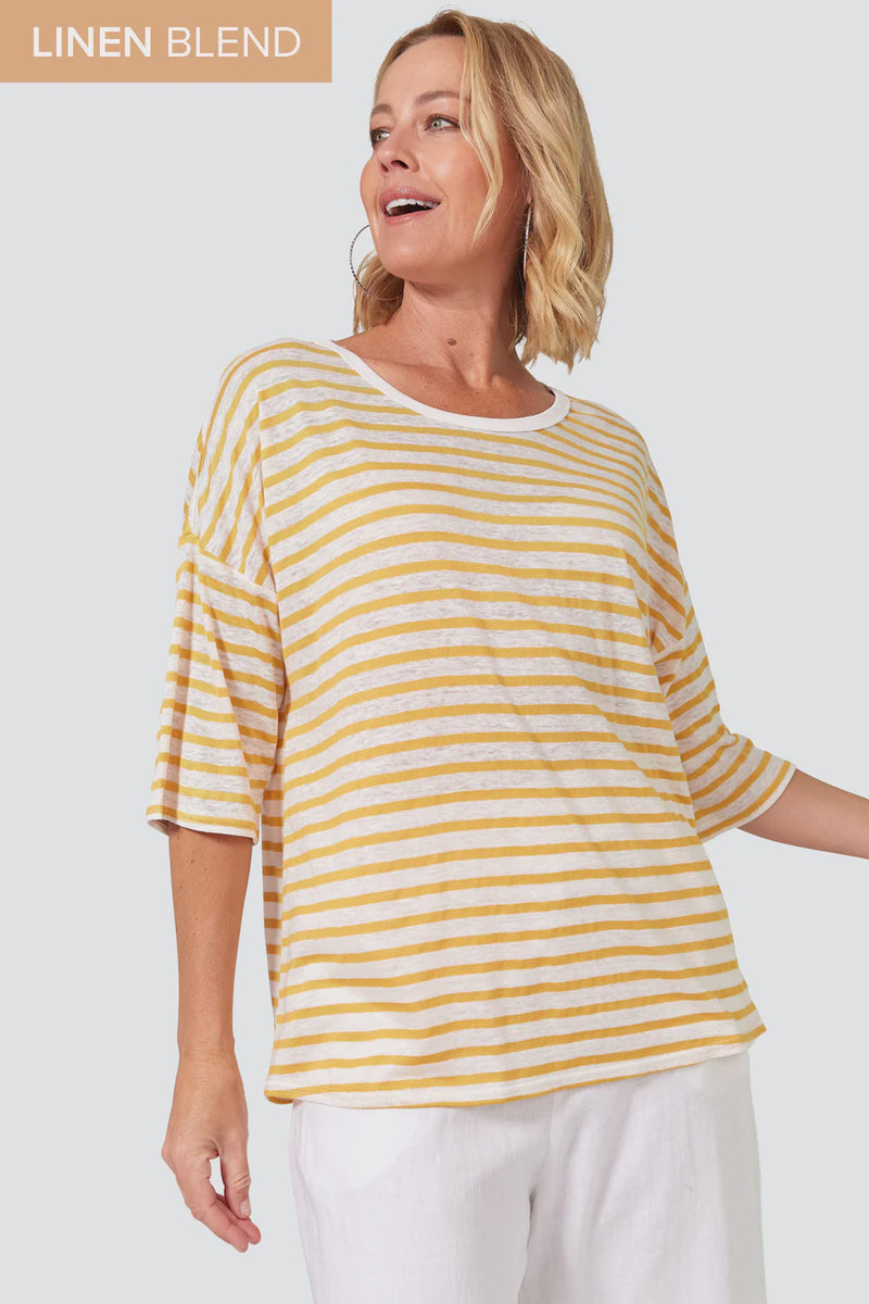 Intrepid Stripe Tshirt Honey