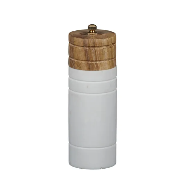 Mira Marble & Wood Salt And Pepper Mill