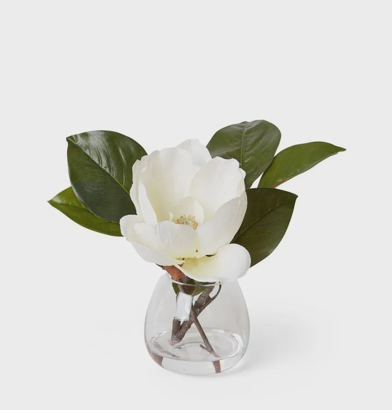 Magnolia Spray Alma Vase White