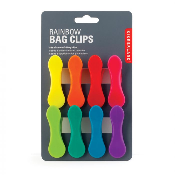 Rainbow Bag Clip Set of 8
