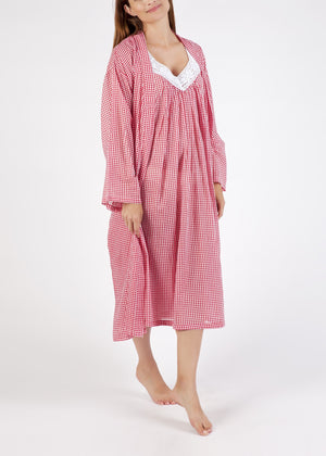 Arabella Dressing Gown Red Gingham
