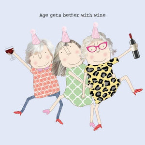 Age Wine Girl Card
