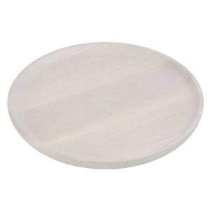 White Wash Round Platter