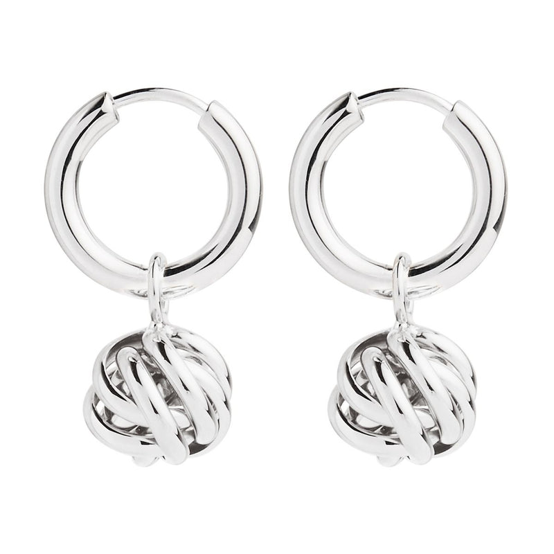 Nest Huggie Silver Earring