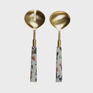 Plettet S/2 Terrazzo Salad Servers