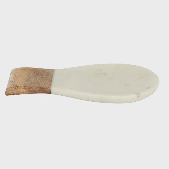 Marble & Wood Spoon Rest
