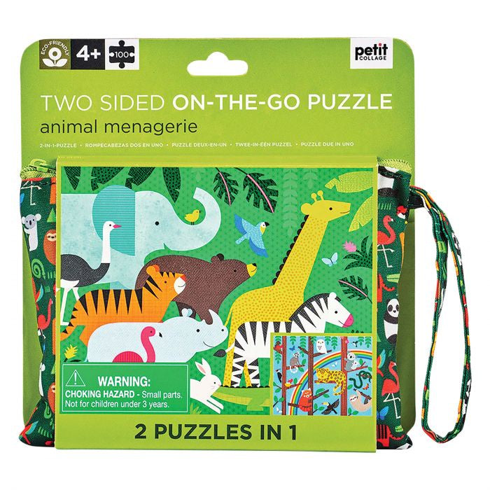 Two Sided Puzzle Animal Menagerie