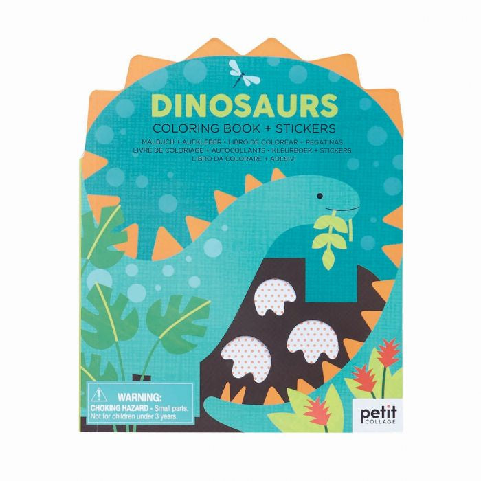 Colouring Book with Stickers Dinosaurs