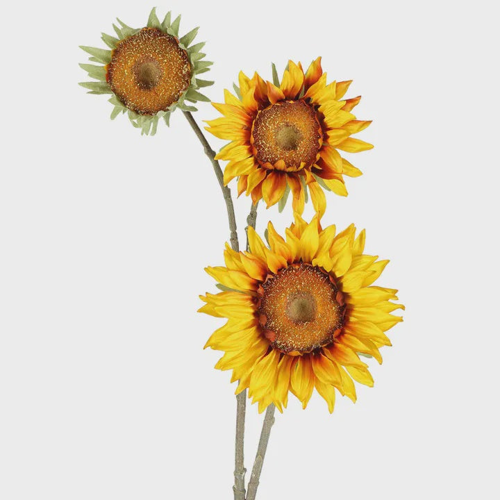 Sunflower Spray 87cm Yellow
