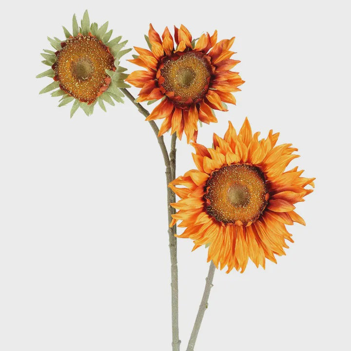 Sunflower Spray Orange 87cm